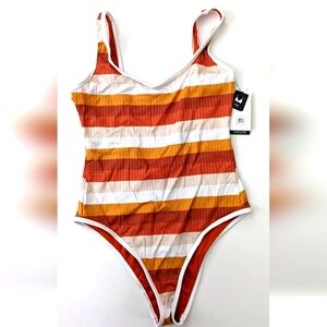 Rip Curl Premium Surf Cheeky One-Piece Swimsuit, Cinnamon, Women's Large